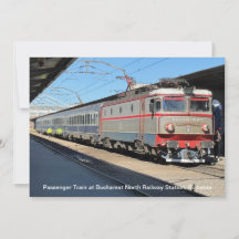 Passenger Train at Bucharest Railway Station on a