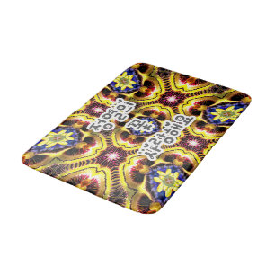 Passiflora Caerulea Pattern Bath Mat