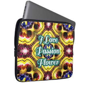Passiflora Caerulea Pattern Laptop Sleeve
