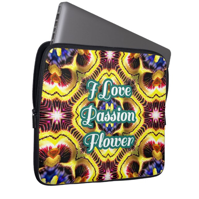Passiflora Caerulea Pattern Laptop Sleeve (Front Right)