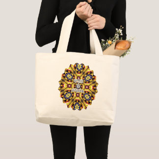 Passiflora Caerulea Pattern Large Tote Bag