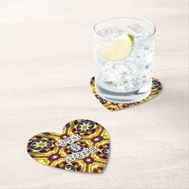 Passiflora Caerulea Pattern Paper Coaster (Insitu)
