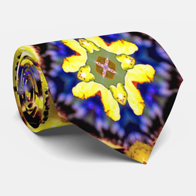 Passiflora Caerulea Pattern Tie (Rolled)