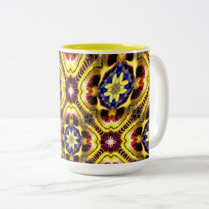 Passiflora Caerulea Pattern Two-Tone Coffee Mug