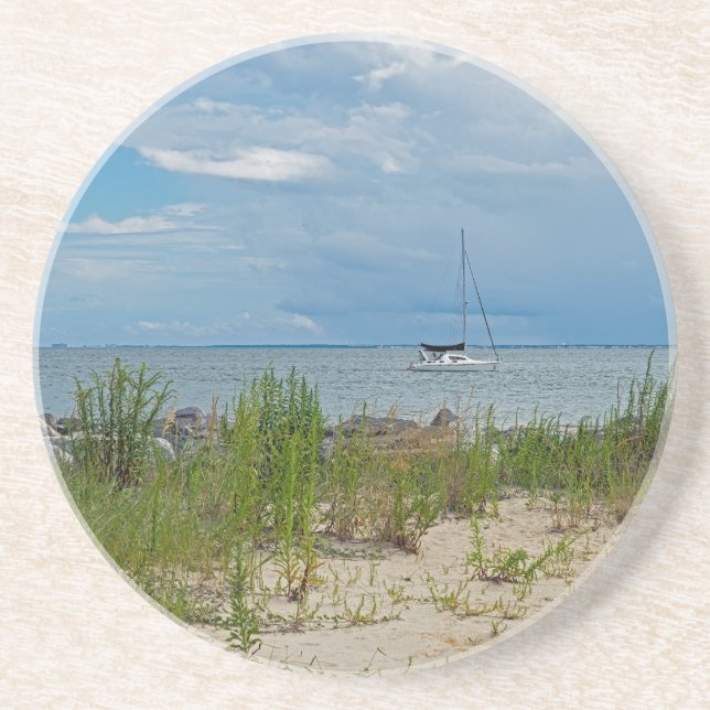 Passing by a Secluded Beach Coaster (Front)