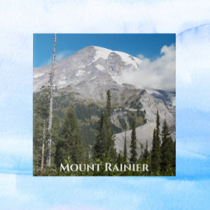 Passing Cloud Over Mount Rainier Ceramic Tile