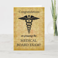 Passing Medical Board Exam Caduceus Symbol