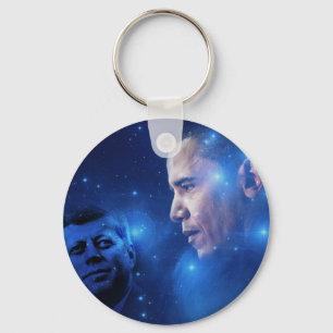 Passing of the Torch, John F. Kennedy Barack Obama Key Ring