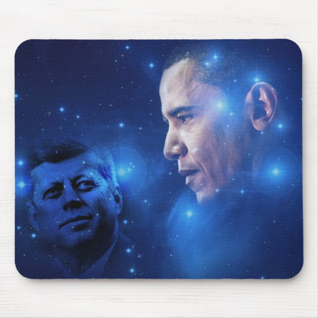 Passing of the Torch, John F. Kennedy Barack Obama Mouse Pad (Front)