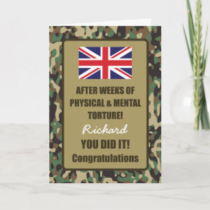 Passing Out Camouflage British Army Badge Congrats Card