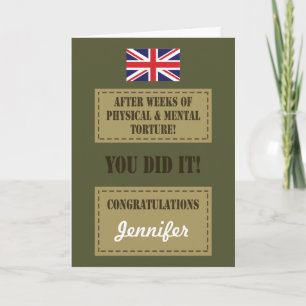 Passing Out Parade, British Army Badge Congrats Card