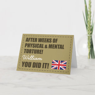 Passing Out Parade, British Army Congratulations Card