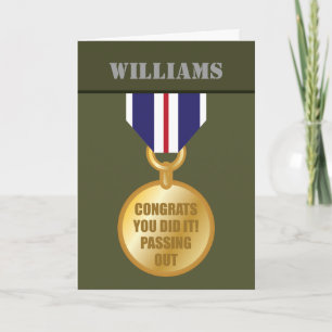Passing Out Parade, British Army Medal Congrats Card