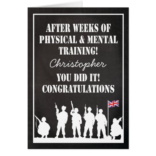 Passing Out Parade, British Army Soldiers Congrats Card