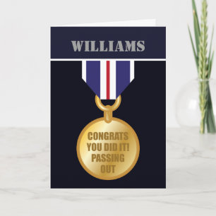 Passing Out Parade, British Naval Medal Congrats Card