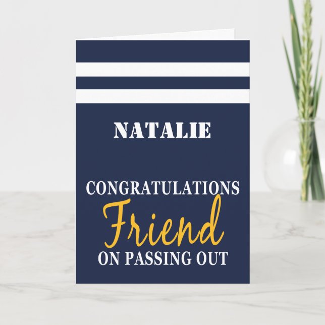 Passing Out Parade British Navy Uniform Congrats Card (Front)