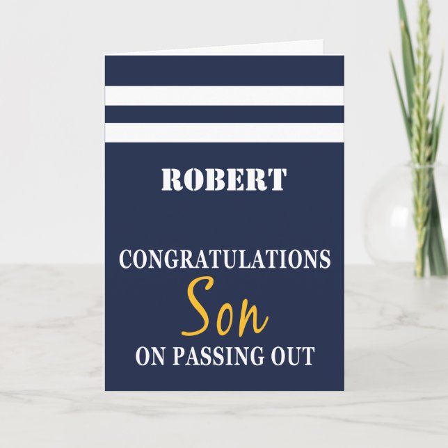 Passing Out Parade British Navy Uniform Congrats Card (Front)
