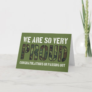 Passing Out Parade Camo Proud British Army Card