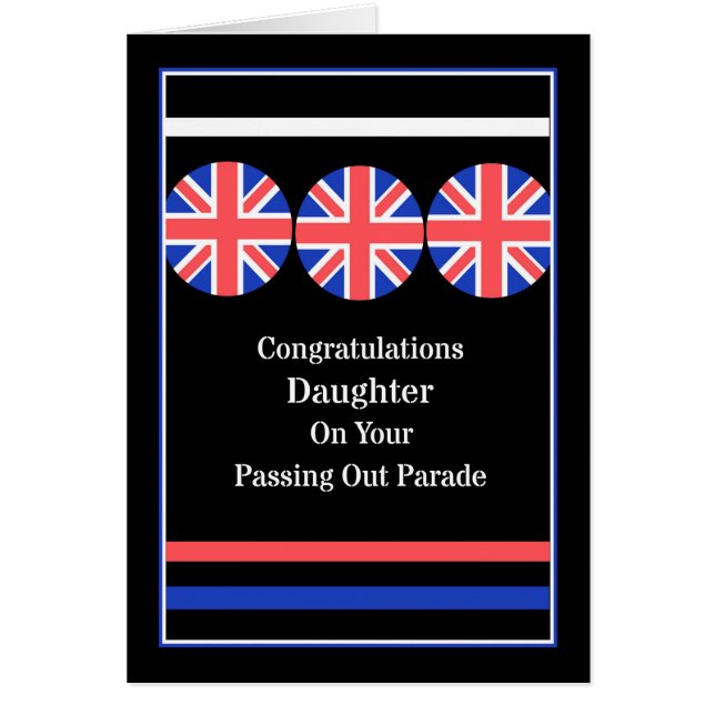 Passing Out Parade Card for Daughter (Front)