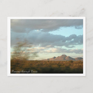 Passing through Texas Postcard