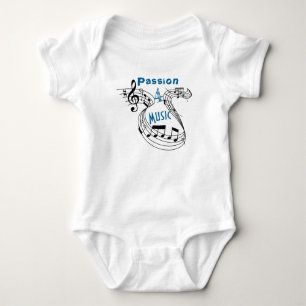 Passion 4 Music Musical Notes Baby Bodysuit