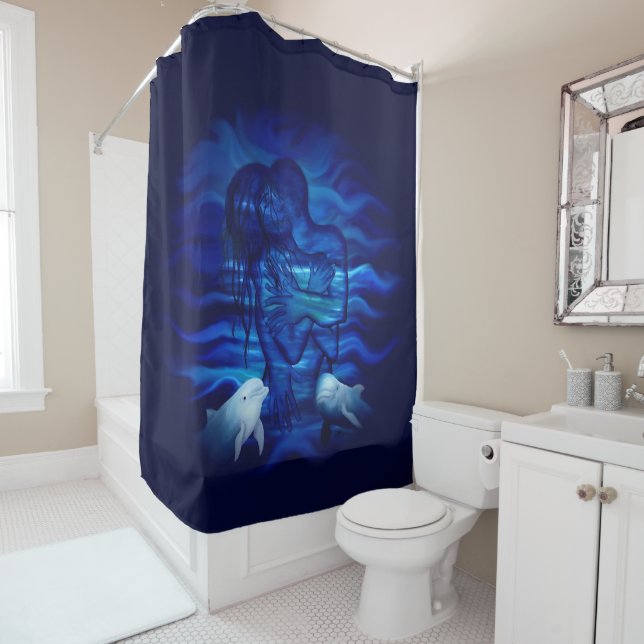 Passion act - pair with Dolphin pair Shower Curtain (In Situ)