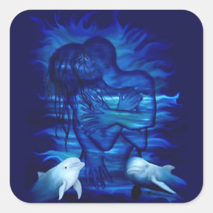 Passion act - pair with Dolphin pair Square Sticker