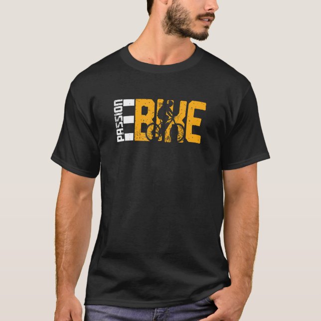 Passion E-Bike Electricity Battery Bicycle Rider E T-Shirt (Front)