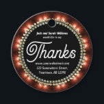 Passion Fire Chalkboard Say Thanks  Favour Tags<br><div class="desc">Bold modern typography fire red glow circle,  trimmed in faux gold and diamante Thank You favour tags for all occasion . Personalise with your text. Say Thanks to your guests who attended your party or stick one when you deliver something your customer has purchased,  on the package or receipt.</div>