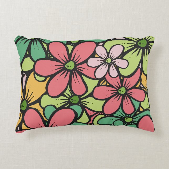 Passion Flower Decorative Cushion (Front)