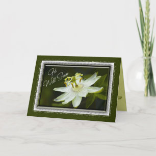 Passion Flower Get Well Card