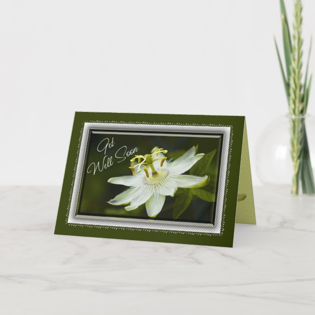 Passion Flower Get Well Card (Front)