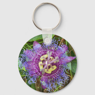 Passion Flower Key Ring