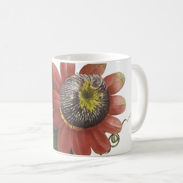 passion flower(Passiflora alata) by Redouté Coffee Mug (Front Right)