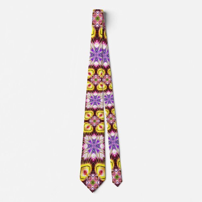 Passion Flower Pattern Tie (Front)