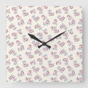 Passion Flower Square Wall Clock