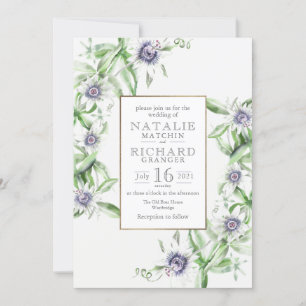 Passion Flower Wedding Invite