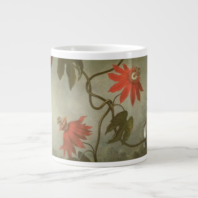 Passion Flowers and Hummingbirds by Martin J Heade Large Coffee Mug (Front)