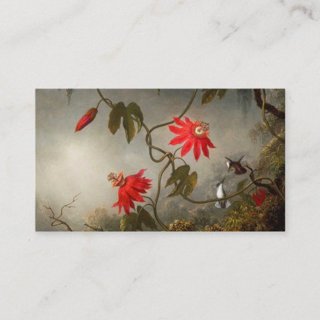 Passion Flowers with Hummingbirds Heade Enclosure Card (Front)
