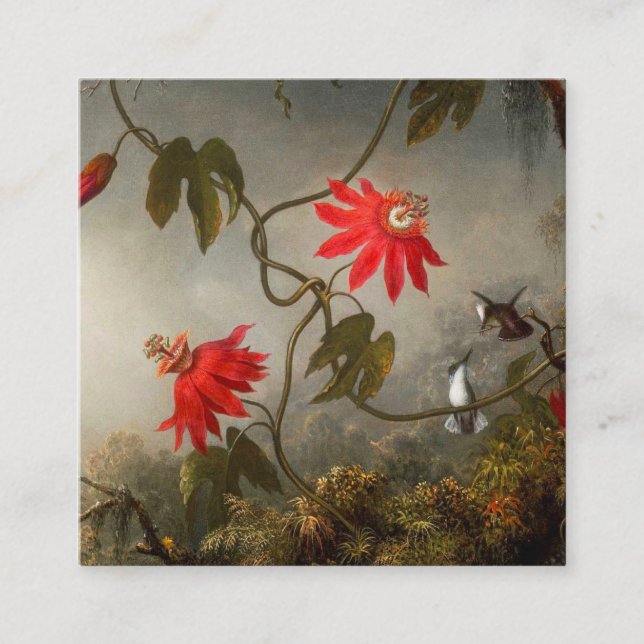 Passion Flowers with Hummingbirds Heade Enclosure Card (Front)
