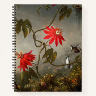 Passion Flowers with Hummingbirds Heade Notebook