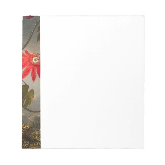 Passion Flowers with Hummingbirds Heade Notepad (Front)