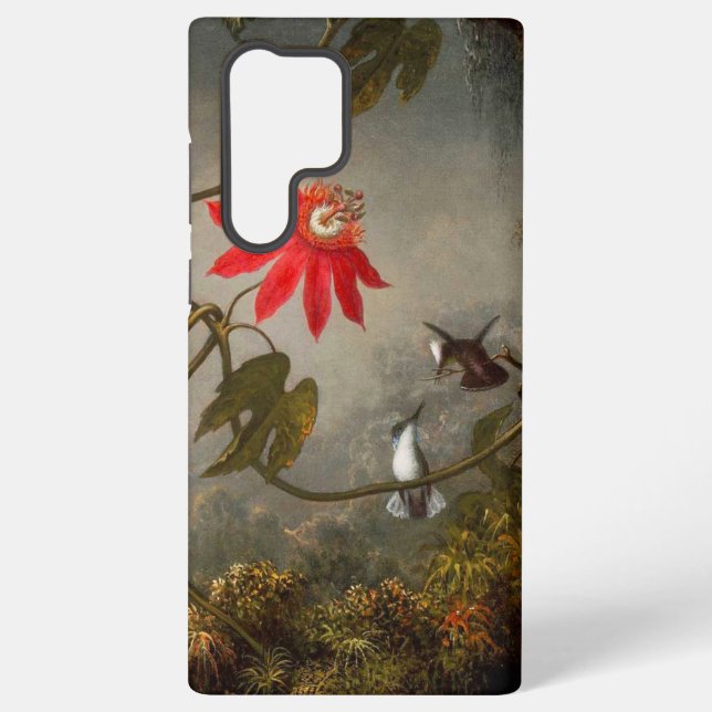 Passion Flowers with Hummingbirds Heade Samsung Galaxy S22 Ultra Case (Back)