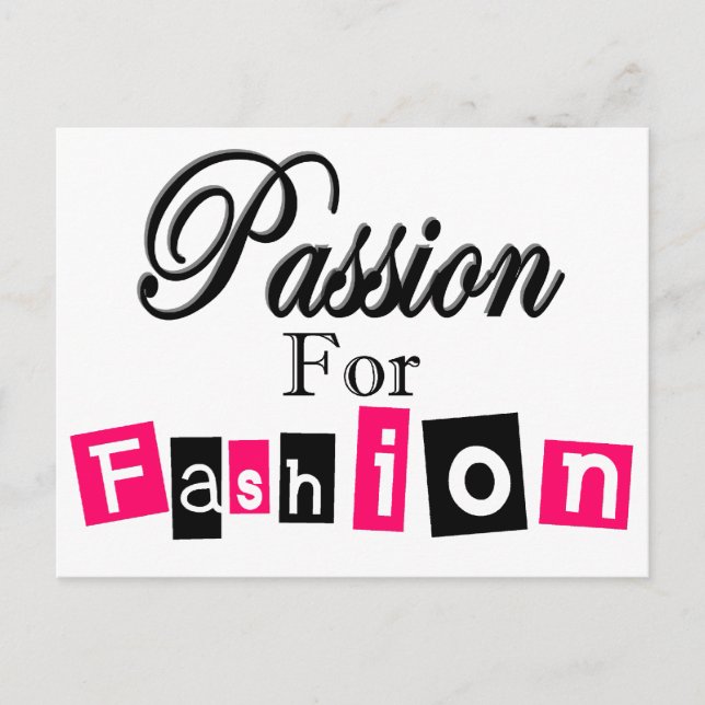 Passion For Fashion Postcard (Front)