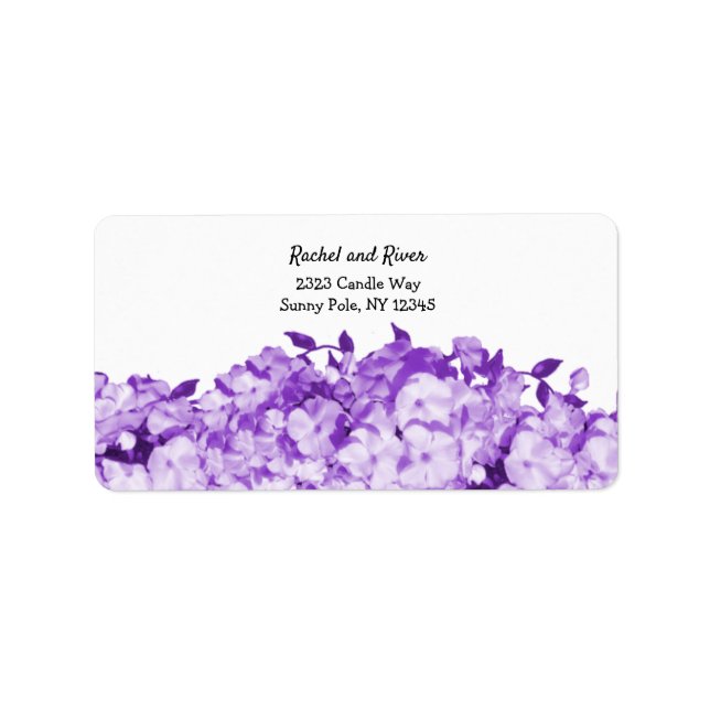 Passion for Purple Floral Address Label (Front)
