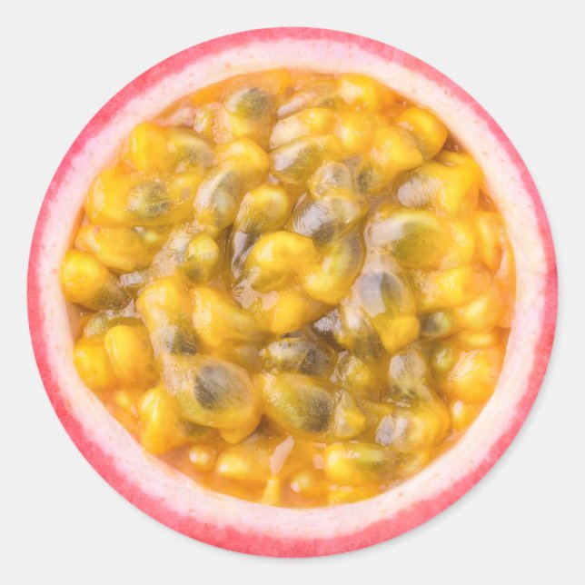 Passion fruit classic round sticker (Front)