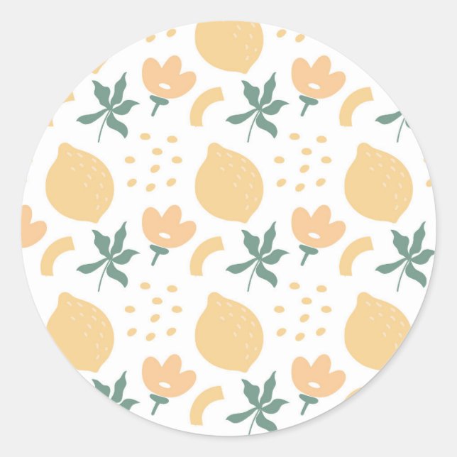 Passion Fruit Flower Classic Round Sticker (Front)