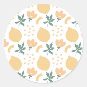 Passion Fruit Flower Classic Round Sticker