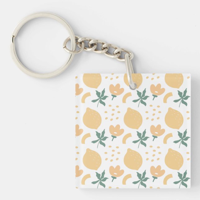 Passion Fruit Flower Key Ring (Front)