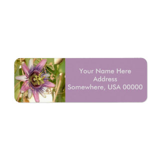 Passion Fruit Flower Return Address Labels
